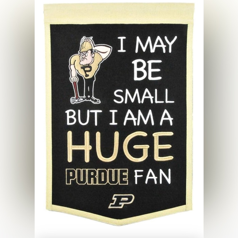 Purdue Fan Wall Banner - Black and Gold